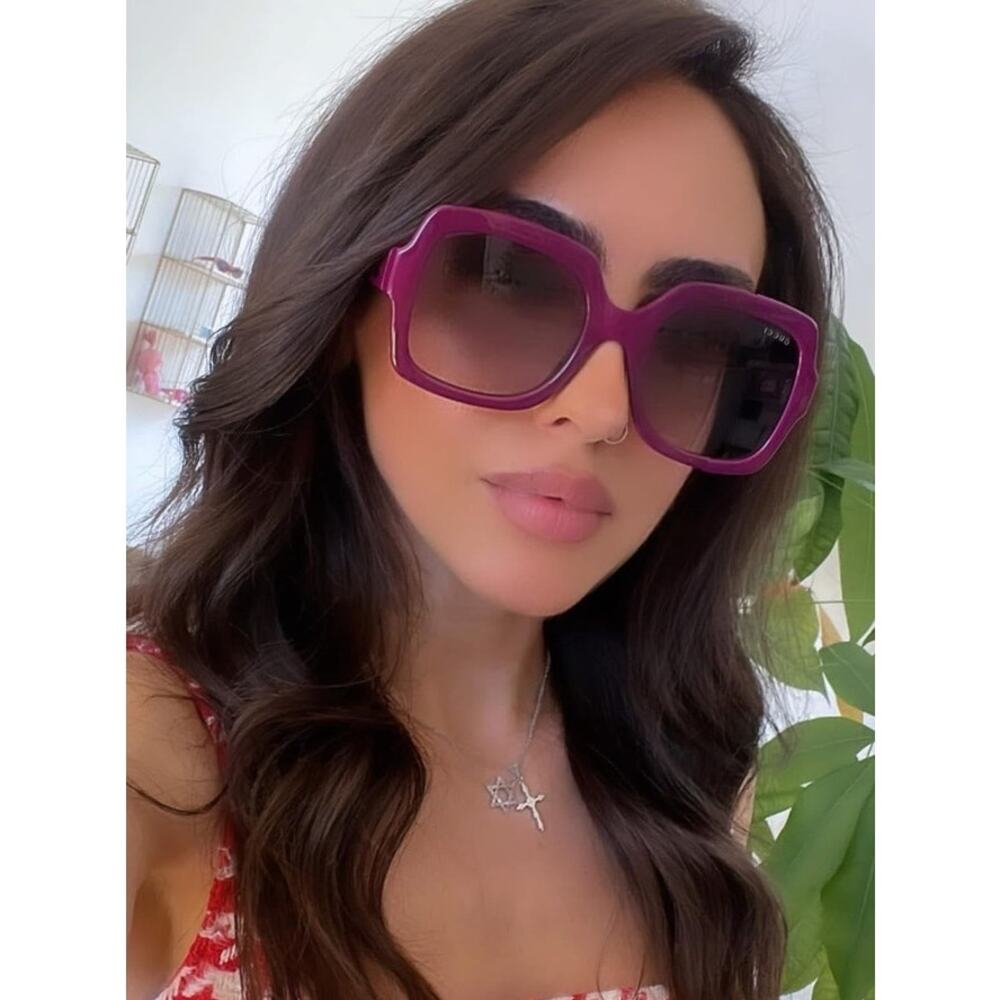 NEW GUCCI GG1337S Fuschia Purple Square Sunglasses